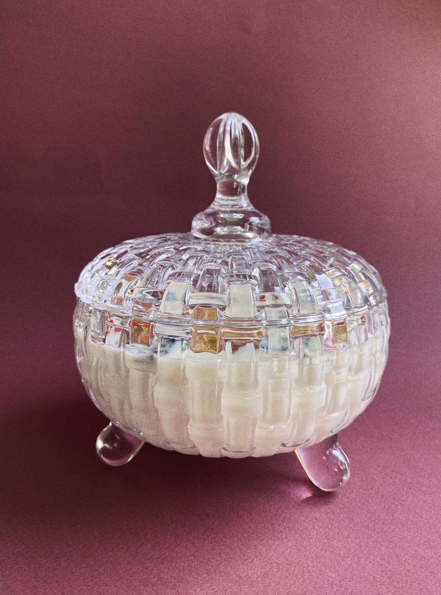 נר 2 פתילים בכלי וינטאג צרפתי