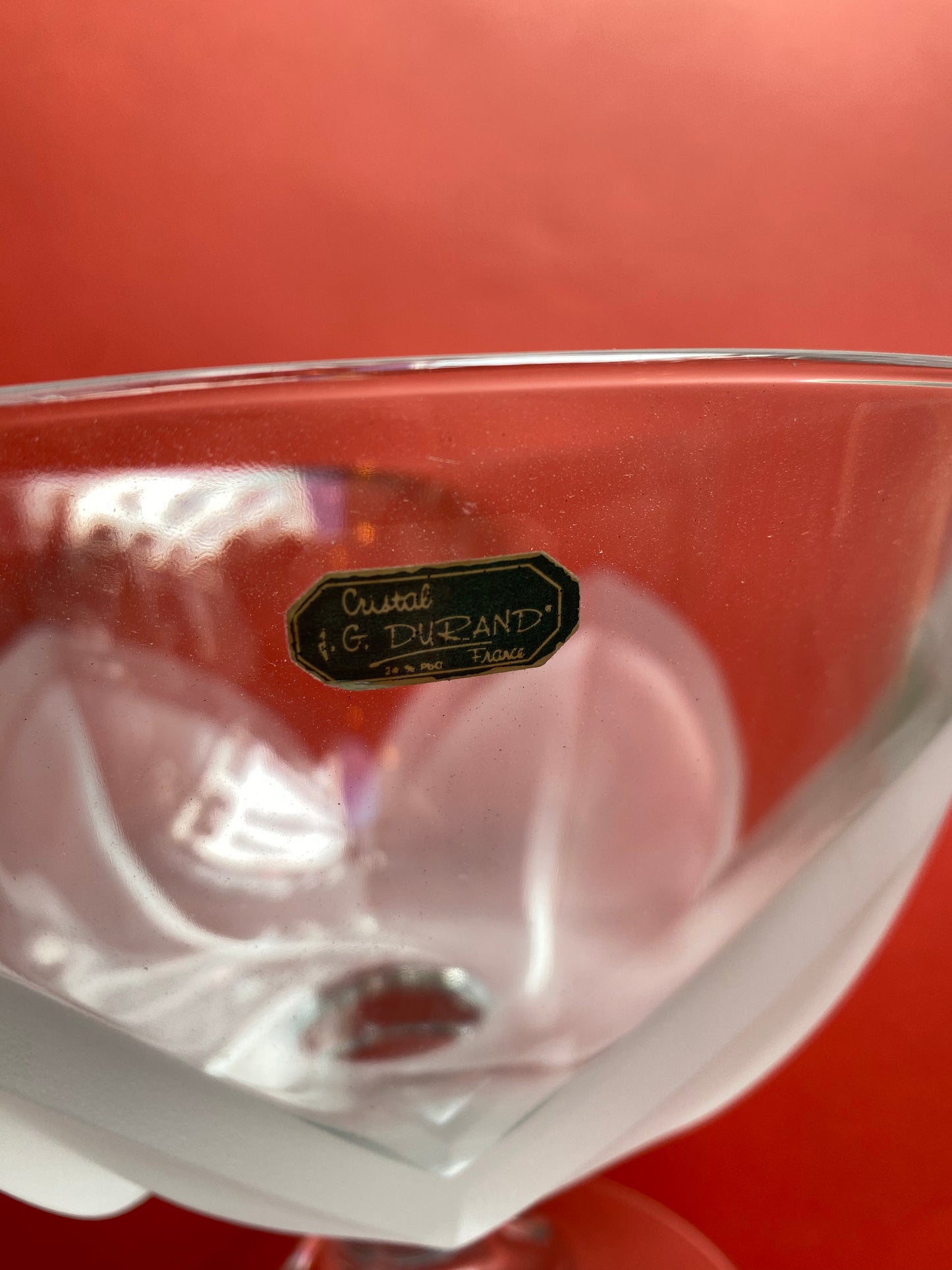 קערת קריסטל J.G DURAND FRANCE