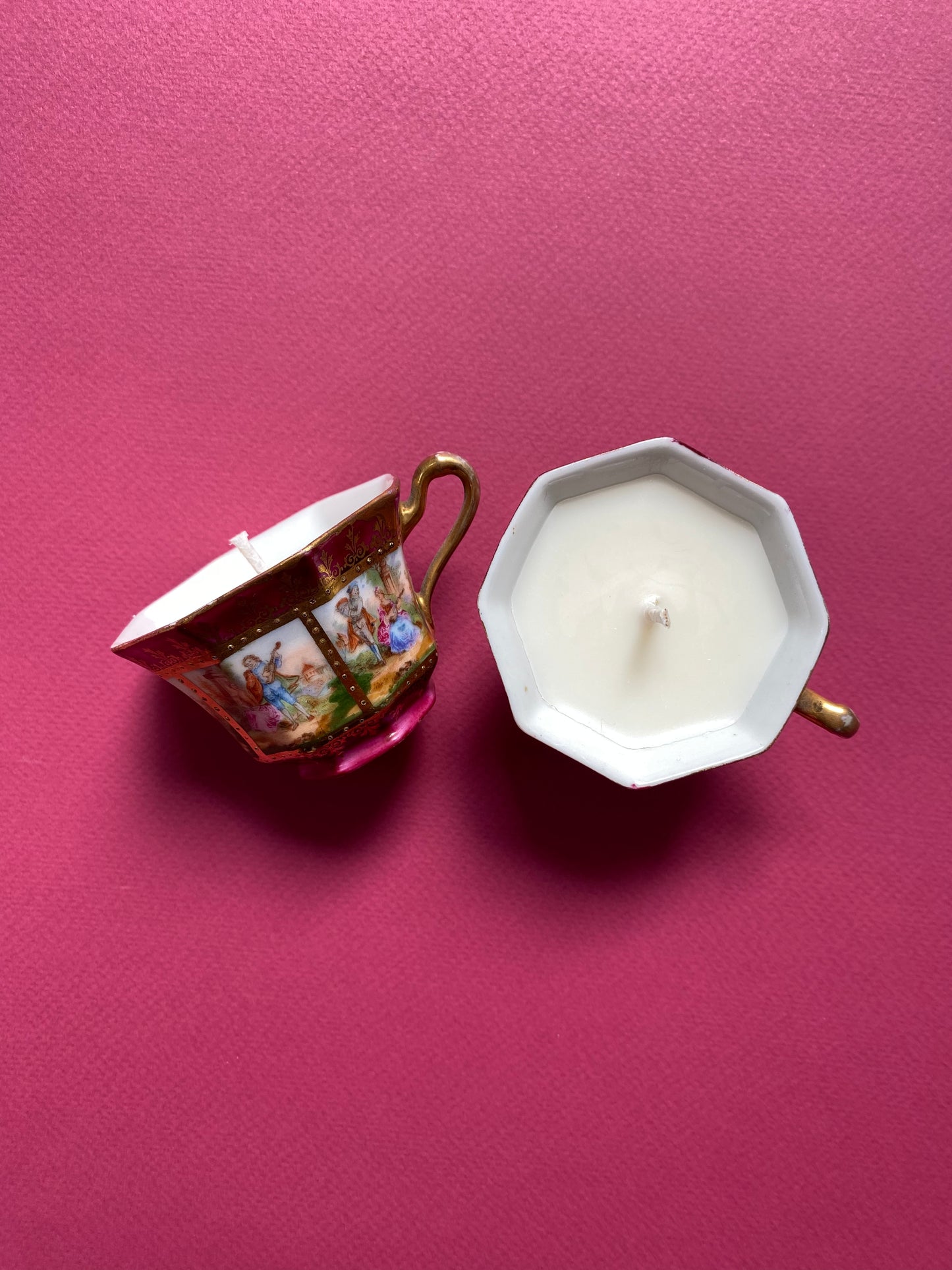 זוג נרות בכלי וינטאג